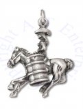 3D Rodeo Cowgirl Riding Horse Barrel Racing Charm