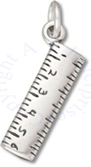 3D 6 Inch Ruler Measuring Stick Charm - Click Image to Close