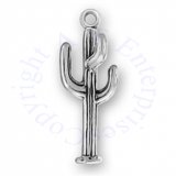 3D Saguaro Cactus Charm With Three Arms