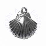3D Scalloped Sea Shell Charm
