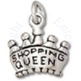 Queen Of Shopping Crown Charm