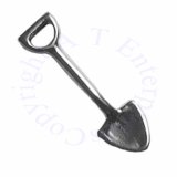 Sterling Silver 3D Shovel Charm