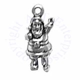 3D Small Waving Full Body Santa With Toy Bag Charm