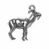 3D Standing Mountain Goat With Goatee And Horns Charm