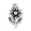 3D Sunflower Plant With Leaves Charm
