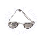 Sterling Silver 3D Sunglasses With Sides Making A Triangle Charm