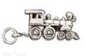 3D 4-4-0 Steam Engine Locomotive Train Charm