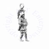 3D Trojan Warrior With Sword And Shield Charm