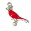 3D Two Sided Red Epoxy Cardinal Charm