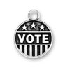 VOTE Word Message Charm With Stars And Stripes