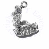 3D Little Boy Looking For Dog Charm