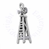 Sterling Silver 3D Water Windmill Charm
