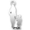 Silhoutte Mother Walking Hand In Hand With Child Charm
