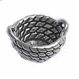 3D Woven Basket With Side Handles Charm