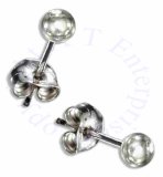 3mm Diameter Round Ball Post Stud Earrings