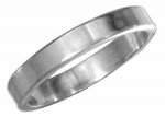 Unisex Plain Wedding Band Ring 4mm