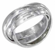 Unisex 3 Band Rolling Ring Or Russian Wedding Ring 3mm