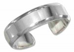 Sterling Silver Men's Beveled Plain Adjustable Toe Ring