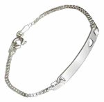 Childrens Box Chain ID Bracelet