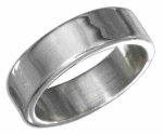 Unisex Plain Wedding Band Ring 6mm
