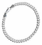 7" 070 Charmless Wire Circle Links Charm Bracelet