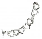 Open Wire Heart Link Bracelet