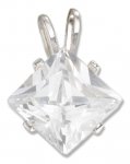 Diamond Shaped Cubic Zirconia Pendant