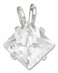 Diamond Shaped Cubic Zirconia Pendant