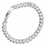 8" 0100 Charmless Circle Link Charm Bracelet