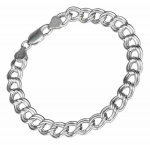8" 0120 Heavy Charmless Circle Link Charm Bracelet