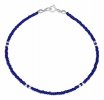 9" Beaded Ankle Bracelet Blue Pony Beads