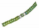 9" Beaded Ankle Bracelet Translucent Green Pony Beads