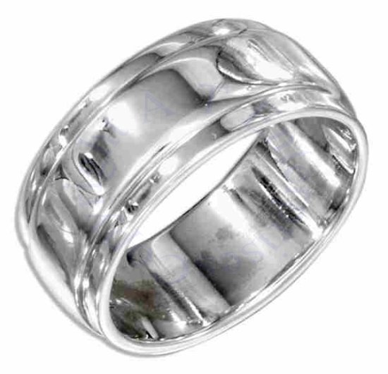 Unisex Silver Ring 9mm - Click Image to Close