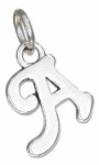 Scrolled Letter A Charm