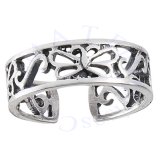 Three Butterfly Cutout Band Toe Ring