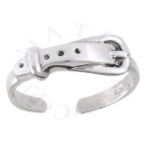 Adjustable Belt And Buckle Toe Ring