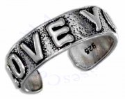 Adjustable LOVE YOU Word Message Toe Ring