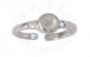 Dainty Adjustable Mother Of Pearl Dot Toe Ring