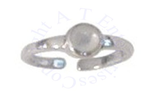 Dainty Adjustable Mother Of Pearl Dot Toe Ring - Click Image to Close