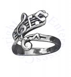 Small Adjustable Treble Clef Musical Notes On Music Staff Stave Ring