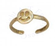 Gold Plated Smiley Smiling Face Toe Ring