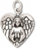 Angel In Prayer Heart Shape Charm