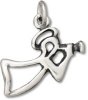 Angel With Halo Blowing Trumpet Charm