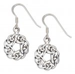 Antiqued 5/8" Round Celtic Knot Design Dangle Earrings
