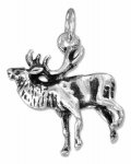 3D Caribou or Elk Bull Charm
