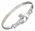 7" Wrist Claddagh Bangle Bracelet Latch Hook Closure
