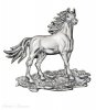 Stallion Horse Brooch Pin