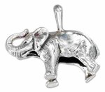 3D Standing Tusked Elephant Pendant