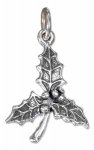 Triple Holly Leaf Berries Charm