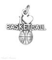 "I LOVE BASKETBALL" Basketball Charm